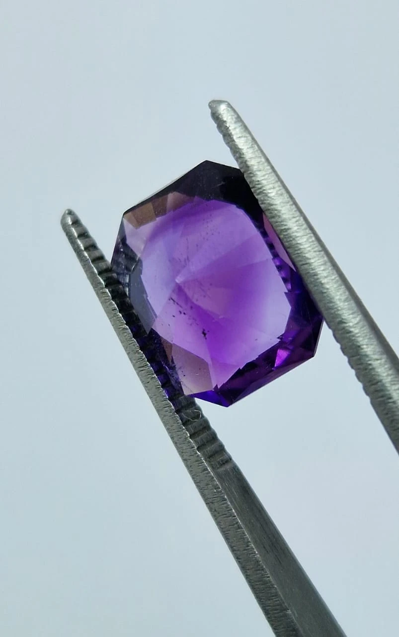 2.4ct Amethyst Siberian Type Emerald Cut Loose Gemstone From Nigeria — view 2